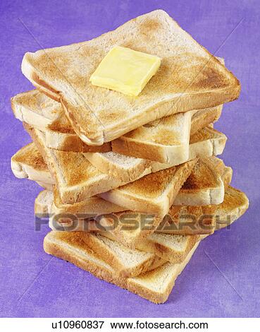 Toast with Butter - Non Exclusive View Large Photo Image Stock Photo - Toast with Butter - Non Exclusive. Fotosearch