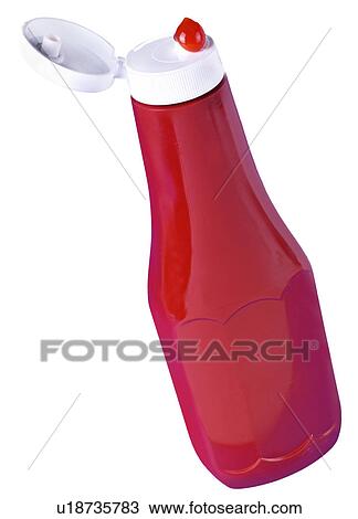 Stock Image - Tomato Sauce Ketchup Bottle on White - Non Exclusive. Fotosearch