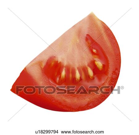 Picture - Tomato slice on white. Fotosearch