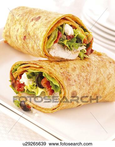 Stock Photo - Tortilla Wrap - Non Exclusive. Fotosearch