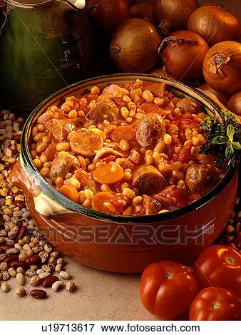 Stock Photo - Traditional pork and beans. Fotosearch