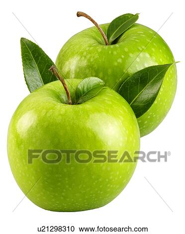 Stock Image - Two Green Apples - Non Exclusive. Fotosearch