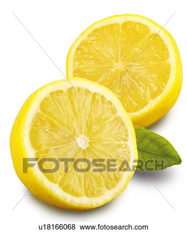 Stock Photo - Two Lemons On White - Non Exclusive. Fotosearch