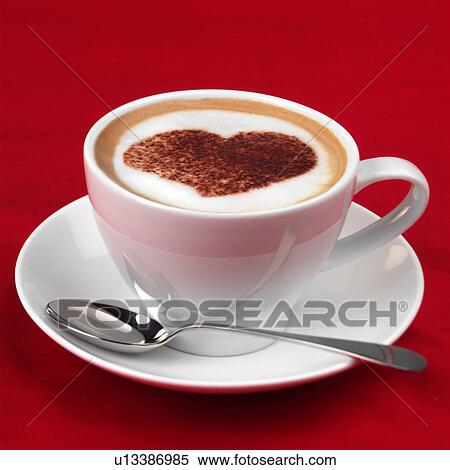 Valentines cappuccino View Large Photo Image Stock Photography - Valentines cappuccino. Fotosearch