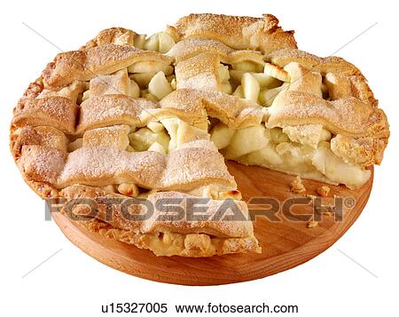 Stock Photography - Apple Pie on White - Non Exclusive. Fotosearch