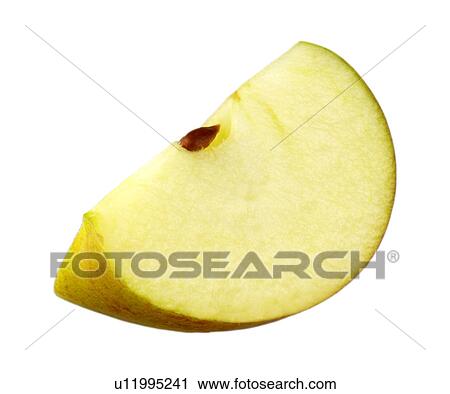 Stock Image - apple slice on white. Fotosearch