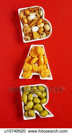 Bar Snacks on Red - Non Exclusive View Large Photo Image Stock Image - Bar Snacks on Red - Non Exclusive. Fotosearch