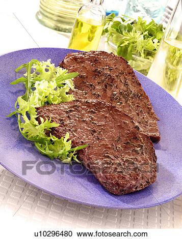 Stock Image - BBQ Chargrilled Steak - Non Exclusive. Fotosearch