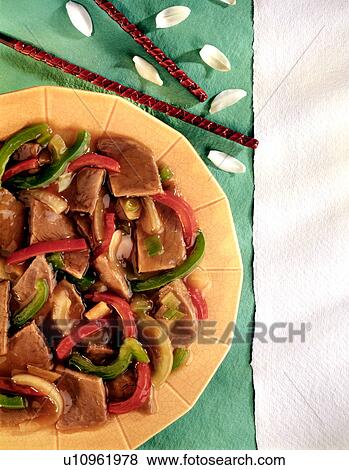 Stock Photo - Beef and Pepper Stir Fry - Non Exclusive. Fotosearch