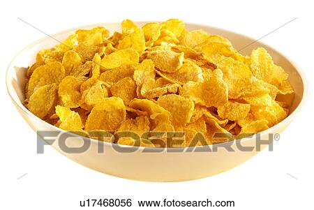 Stock Photograph - Bowl Of Cornflakes Cut Out. Fotosearch