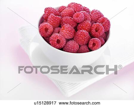 Bowl Of Raspberries View Large Photo Image Stock Photo - Bowl Of Raspberries. Fotosearch