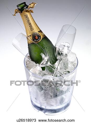 Champagne Bucket And Glasses - Non Exclusive View Large Photo Image Stock Image - Champagne Bucket And Glasses - Non Exclusive. Fotosearch