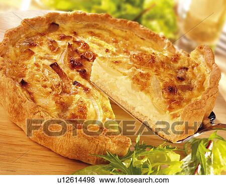 Stock Photo - Cheese And Onion Quiche - Non Exclusive. Fotosearch