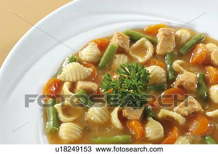 chicken and vegetable soup View Large Photo Image Stock Image - chicken and vegetable soup. Fotosearch