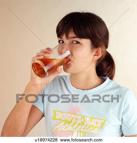 Stock Photo - Child drinking. Fotosearch