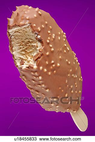 Chocolate Ice Cream Bar On Purple View Large Photo Image Stock Image - Chocolate Ice Cream Bar On Purple. Fotosearch
