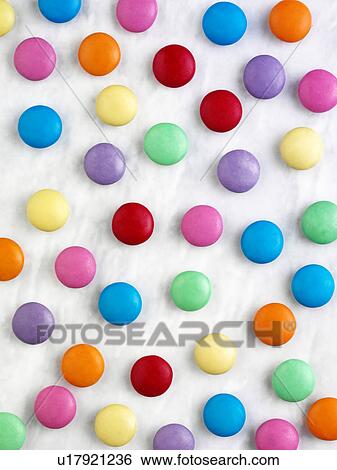 Coloured Candy Overhead - Non Exclusive View Large Photo Image Stock Photograph - Coloured Candy Overhead - Non Exclusive. Fotosearch