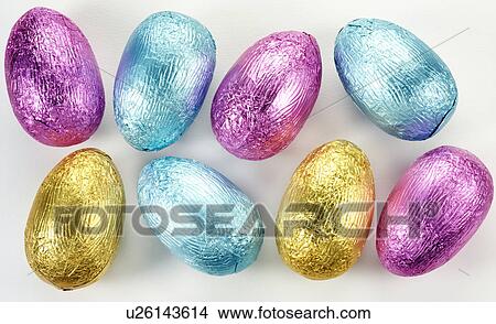 Picture - Coloured Easter Eggs - Non Exclusive. Fotosearch