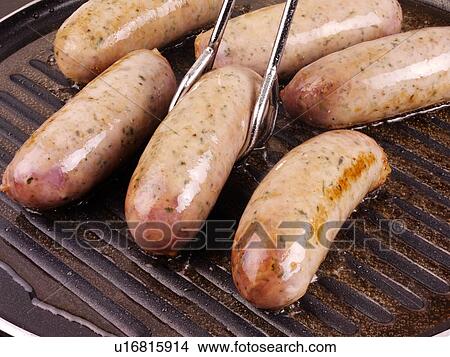 Cooking Sausages - Non Exclusive View Large Photo Image Picture - Cooking Sausages - Non Exclusive. Fotosearch