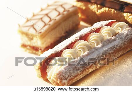 Stock Image - Cream cakes. Fotosearch