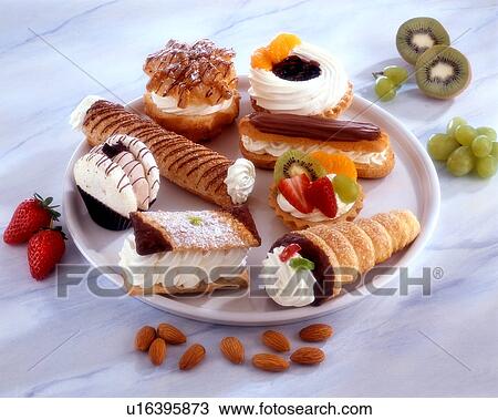 Cream cakes View Large Photo Image Stock Image - Cream cakes. Fotosearch