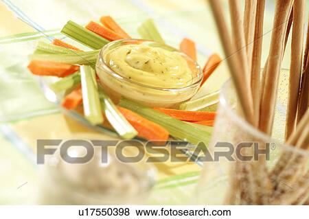 Crudites and dips View Large Photo Image Stock Photo - Crudites and dips. Fotosearch