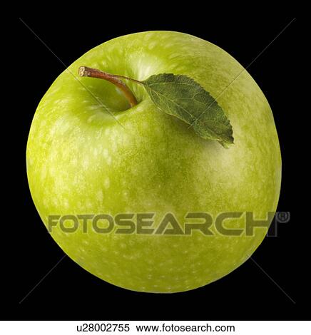 Stock Photography - Dessert apple on black. Fotosearch