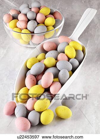 Stock Photo - Easter Eggs in Scoop - Non Exclusive. Fotosearch