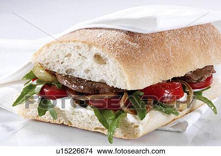 Picture - Fine steak sandwich. Fotosearch
