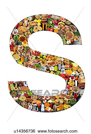Foodfont Letter s on Black And White - Non Exclusive View Large Photo Image Stock Photograph - Foodfont Letter s on Black And White - Non Exclusive. Fotosearch