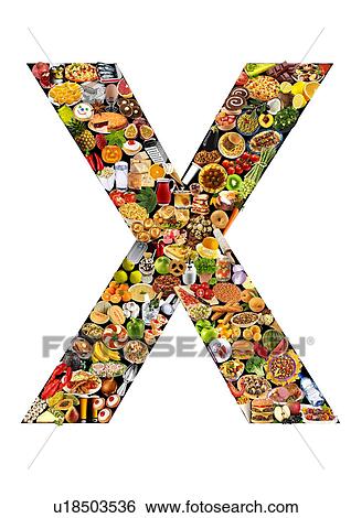 Foodfont Letter x on Black And White - Non Exclusive View Large Photo Image Stock Photograph - Foodfont Letter x on Black And White - Non Exclusive. Fotosearch