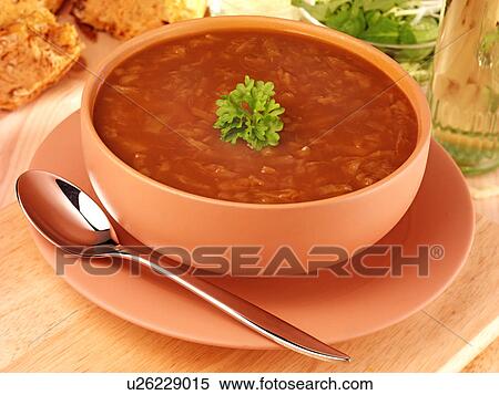 Stock Photography - French Onion Soup - Non Exclusive. Fotosearch