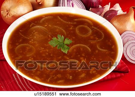 French onion soup View Large Photo Image Stock Image - French onion soup. Fotosearch