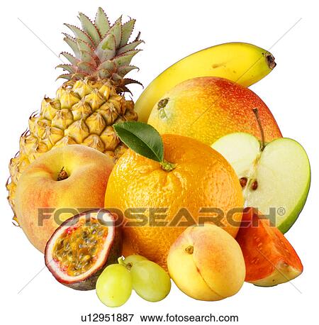 Fruit on White - Non Exclusive View Large Photo Image Stock Photo - Fruit on White - Non Exclusive. Fotosearch