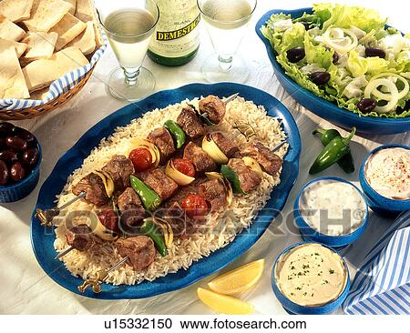 Stock Image - Greek food. Fotosearch