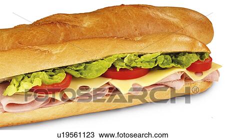 Ham And Cheese Baguette - Non Exclusive View Large Photo Image Stock Image - Ham And Cheese Baguette - Non Exclusive. Fotosearch