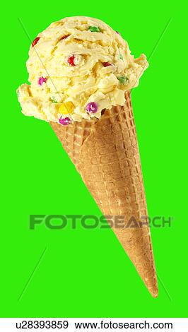 Ice cream on green View Large Photo Image Stock Photo - Ice cream on green. Fotosearch