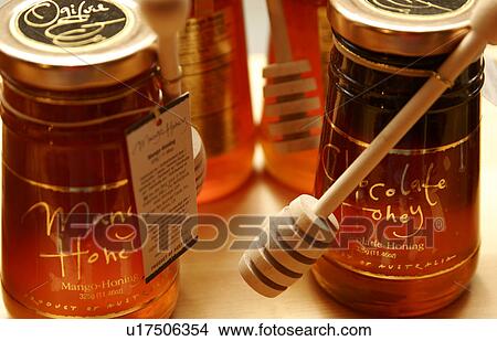 Jars of honey View Large Photo Image Picture - Jars of honey. Fotosearch