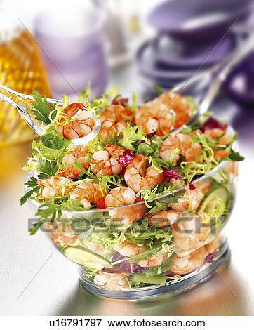 Stock Photo - King Prawn Salad - Non Exclusive. Fotosearch