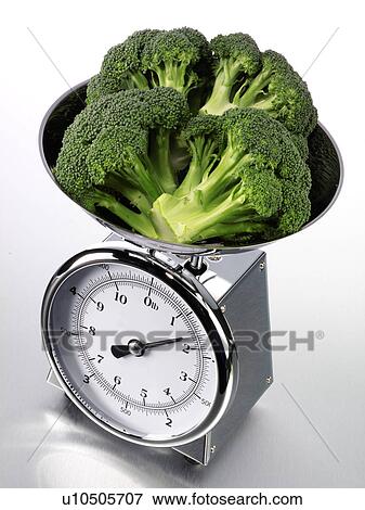 Kitchen Scales With Broccoli - Non Exclusive View Large Photo Image Stock Photo - Kitchen Scales With Broccoli - Non Exclusive. Fotosearch