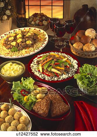 Stock Image - Lamb dishes. Fotosearch