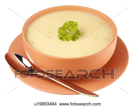 Leek Soup Cut Out - Non Exclusive View Large Photo Image Picture - Leek Soup Cut Out - Non Exclusive. Fotosearch