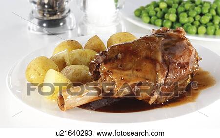 Stock Image - Leg of lamb. Fotosearch