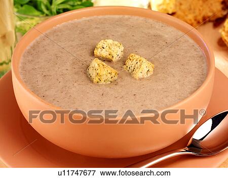 Stock Photo - Mushroom Soup - Non Exclusive. Fotosearch