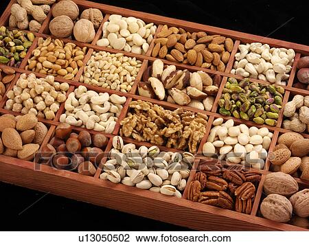 Stock Image - Nut Selection - Non Exclusive. Fotosearch