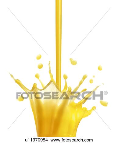 Picture - Orange Juice Splash - Non Exclusive. Fotosearch