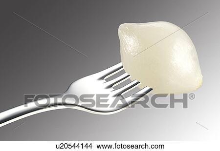 Pickled Onion on Fork - Non Exclusive View Large Photo Image Picture - Pickled Onion on Fork - Non Exclusive. Fotosearch