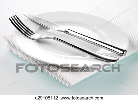 Plate With Knife And Fork View Large Photo Image Stock Image - Plate With Knife And Fork. Fotosearch
