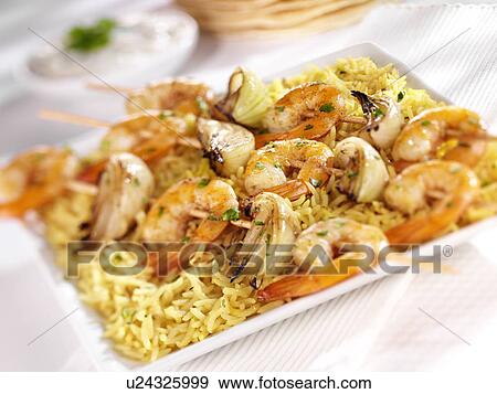Prawn / Shrimp Kebabs - Non Exclusive View Large Photo Image Stock Photo - Prawn / Shrimp Kebabs - Non Exclusive. Fotosearch