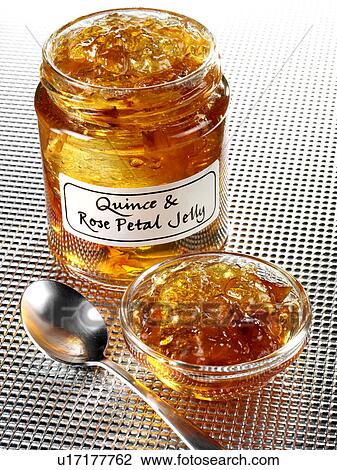 Stock Image - Quince And Rosepetal Jelly - Non Exclusive. Fotosearch
